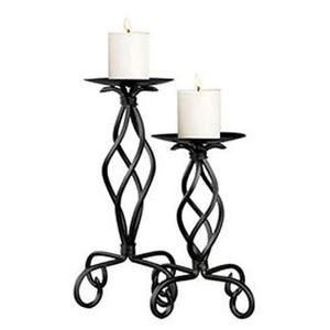 Bougeoir en fer forgé noir, chandelier - Product Image 1