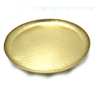 Dernier modèle Plateau de service rond brillant en cuivre et fer Style antique avec plaque de présentation en émail pour la cuisine à domicile - Product Image 3
