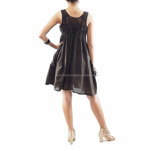 Robe mi-longue pour femmes, décontractée, robe mi-longue, sans manches, pour femmes - Product Image 3