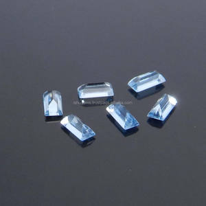 พลอยอความารีนธรรมชาติ4x2มม. สีฟ้าตัด0.099ชิ้นอัญมณีหลวมสำหรับทำ IG11180เครื่องประดับ - Product Image 2