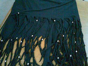 Bufanda larga de algodón con flecos para niñas, estilo liso para la temporada de primavera - Product Image 6