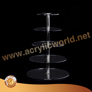 ชั้นวางเค้กทรงกลมทำจากแก้วอะคริลิค4ชั้น-ที่วางคัพเค้ก-ที่วางขนมหวาน-ที่วางชาสำหรับงานเลี้ยงแต่งงาน - Product Image 4