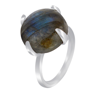 Spectacular <b>Labradorite</b> Gemstone 925 Sterling Silver <b>Ring</b> Jewelry With Silver Plated Fashionable <b>Ring</b> For Wedding Gift Parties. - Product Image 3