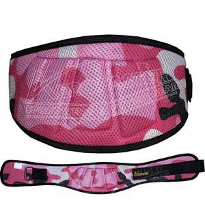 สีชมพู Camo นีโอพรีนไม่ลื่นเข็มขัดยกน้ำหนัก unisex สำหรับเพาะกายหลังรองรับการยกและการฝึก - Product Image 4
