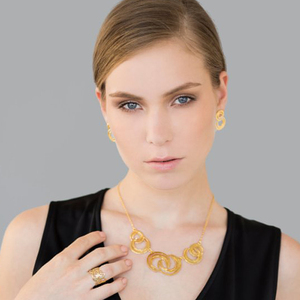 ต่างหูเม็ดเดี่ยวแฟชั่นดีไซน์ใหม่ล่าสุดชุบทอง18K สำหรับสาวๆของขวัญงานหมั้นครบรอบขนาดที่กำหนดเอง - Product Image 1