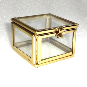 Cristal decorativo con marco de Metal, joyero para almacenamiento de joyas - Product Image 1