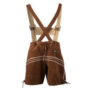 Trachten Lederhosen Kurz braun - Oktoberfest Lederhose Hotpants bavarois 2025 - Product Image 4