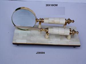 Lupa con acabado de pulido Natural para hombre, accesorios para escritorio, lupa de periódico - Product Image 2