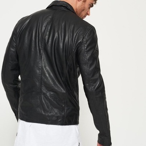Veste en cuir noir de motard, blouson tendance d'hiver, vente en gros, prix personnalisé, fait par des ailes - Product Image 6
