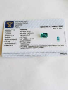 Igi ได้รับการรับรองจากธรรมชาติมรกตตัดอัญมณีสีเขียว - Product Image 2