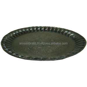 Peltre plateado de Metal de hierro placa del cargador para casa Hotel uso placa del cargador - Product Image 2