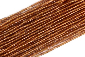 Collar de cuentas de piedra Natural de 12,5 ", Micro facetado, hebra larga, piedra preciosa de hessonita, oferta con descuento al por mayor - Product Image 2