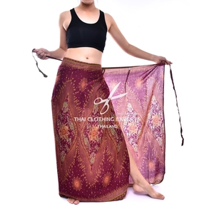 ผ้าถุงพิมพ์ลายตานกยูง,กางเกงห่อ,กางเกงชายหาด - Product Image 2