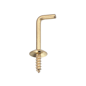 ตะขอแขวนรูปตัว L ทำจากทองเหลืองชุบ ได้รับการรับรองมาตรฐาน ISO 9001 ผลิตในประเทศจีน ขนาดนิ้วและเมตริก - Product Image 1