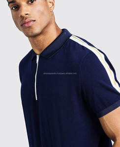 Polos promocionales de media cremallera para hombre, el mejor spandex/poliéster impreso, Polo de golf, camisas de sublimación al por mayor - Product Image 4