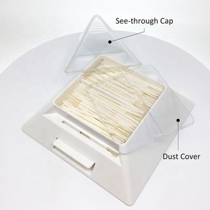 Distributeur automatique de cure-dents en plastique pyramidal, marque Welter, capacité de 150 à 200 pièces, certifié CE/UE avec impression de logo - Product Image 1