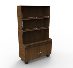 Espositore per Riso in Acciaio e Legno, Scaffale per Alimenti Sfusi in Supermercato - Product Image 2