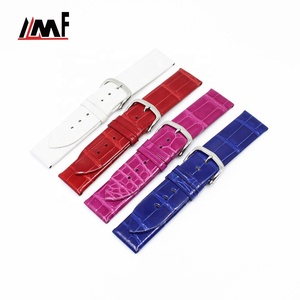 Correas de Reloj de Piel de Cocodrilo Morada Exótica de Alta Gama, Brillantes, en Varios Tamaños, con Hebilla de Acero Inoxidable y 2 mm de Grosor - Product Image 4