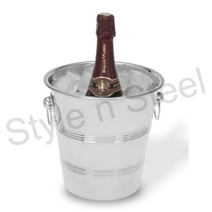 ถังแช่ไวน์ทำจากสแตนเลส22ซม. สำหรับถังแชมเปญดีไซน์โลหะ - Product Image 1