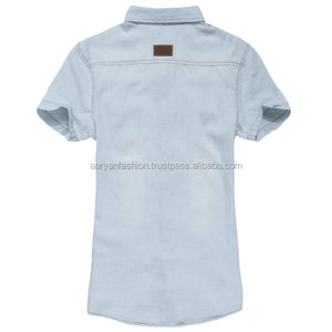 กางเกงยีนส์ผ้าทอแขนสั้นทรงสลิมฟิตลำลองสำหรับผู้ชายฤดูร้อนกระเป๋าด้านหน้าผ้าคอตตอนซักสีทึบ - Product Image 2