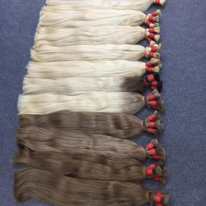 Venta al por mayor 100% de calidad superior de cutícula completa cabello humano a granel pelo virgen sin trama a granel - Product Image 1