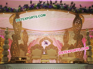 Ensemble de Mandap en bois pour mariage hindou, Mandap en bois fait main, Piliers en bois pour mariage, Décoration d'événements Connecticut LONDRES - Product Image 2