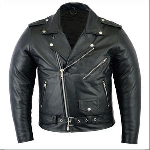 Chaqueta de Motociclista de Cuero Sintético con Rayas Rojas y Blancas Estilo Brad Pitt de Fight Club - Product Image 6