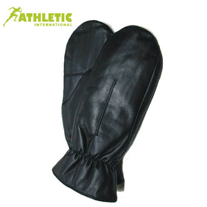 ATHLETIC 2022 Winter Pure Warm Genuine Cow Hide Leather Waterproof Split Finger Insulated Ski Mitts for Men Women Custom Gloves - Product Image 2