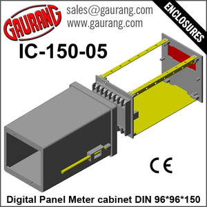 Din Panel Cases IC-150-05 finition mate noire brillante peinte à la bombe couleur noire et gris foncé au prix le plus bas - Product Image 3