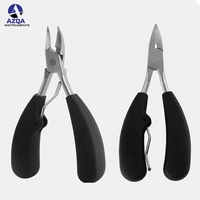 Coupe-ongles robuste noir à ressort unique pour ongles incarnés, pour pédicure et manucure