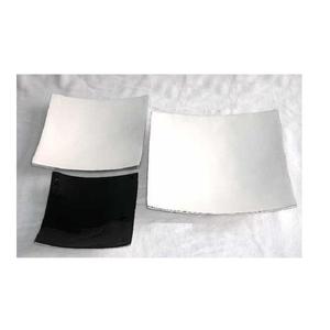 Placa de aluminio fundido cuadrada en blanco y negro con esmalte seguro para alimentos para la decoración del hogar y plato de metal para servir - Product Image 4