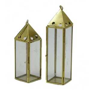 ล่าสุดตกแต่งบ้านคริสมาสต์ออกประตูการออกแบบใหม่ Filigree โคมไฟเทียนแก้ว - Product Image 6