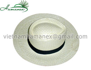 Wholesale Plain <b>Floppy</b> Panama Straw <b>Hats</b> with Custom Logo Summer Use Vietnam Origin Good Price - Product Image 2