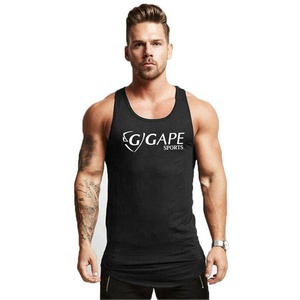 <b>Men's</b> <b>Gym</b> Fitness Tank Top New Trending Loose Fit Sleeveless <b>Vest</b> Breathable Polyester Workout Singlet with Muscle Style Print - Product Image 3