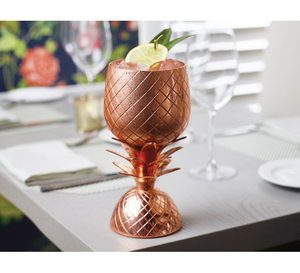 Tasse en cuivre pur solide en forme d'ananas pour articles de bar et fêtes tasse à boire de cocktails à la vodka et tasses à mule de Moscou - Product Image 1