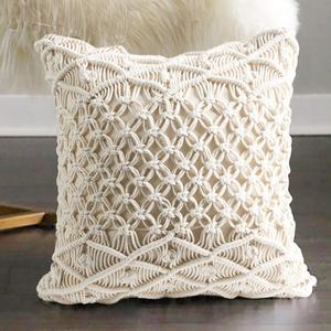 Almohada y fundas de cojín de macramé de algodón tejidas a mano de Casa Decor Patrón vintage Venta caliente para uso doméstico y hotelero - Product Image 3