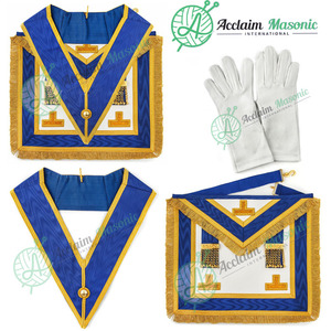 Mandil Masónico de Cuero de Cordero, Mandil de Vestimenta Completa Estilo Provincial, Mandil de Regalia Masónica al por Mayor, Regalia de la Francmasonería - Product Image 5