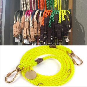 OMBRE ROPE DOG <b>LEASH</b> HANDMADE COTTON ROPE BRAIDED DOG <b>COLLAR</b> and <b>LEASH</b> SET - Product Image 1