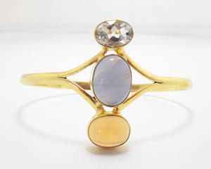 Ensemble de bijoux en plaqué or avec plusieurs pierres Fashion Bangles Elegant Bangle Bracelet - Product Image 2