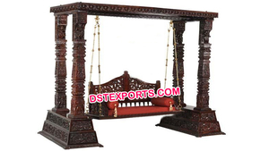 Mariage indien or Jhula doré sculpté mariage balançoire concepteur doré balançoire Jhula décoration pour mariage usine vente USA - Product Image 6