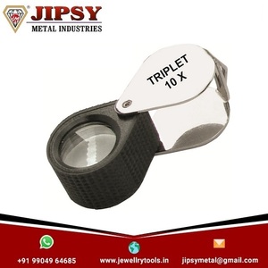 21mm Fordable Golden Finish Jewelers Loupe Magnifier Pocket Magnifying <b>Eye</b> Glass Lens 10X - Product Image 5
