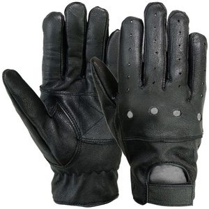 Gants de conduite en cuir véritable, gants de conduite à doigt complet - Product Image 4