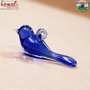 Figurita de pájaro colgante de cristal azul, decoraciones personalizadas en Navidad - Product Image 2