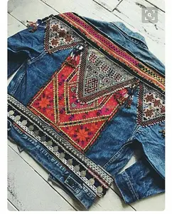 Denim Banjara Jacke für Frauen Tribal Stickerei Custom Jacke Großhandel Guru Kirpa Export House
