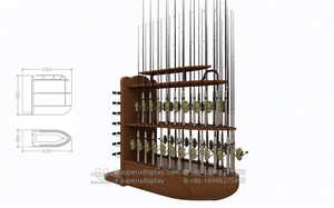 Cửa Hàng Cá Tùy Chỉnh Thiết Kế Cần Câu Hiển Thị Giá Đứng Cần Câu Cá Reel Đứng Hiển Thị - Product Image 2