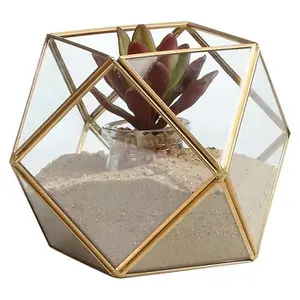 NEW <b>GEOMETRIC</b> CHEAP DESIGN PLANT <b>TERRARIUM</b> HOME DECORATIVE TABLE TOP PLANT HOLDER HANDMADE OUTDOOR <b>TERRARIUM</b> - Product Image 1