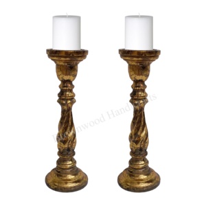 Bougeoir en bois manguier Design élégant pour la décoration de Noël, de mariage et de vacances Utilisez un bougeoir en bois au prix d'usine - Product Image 1