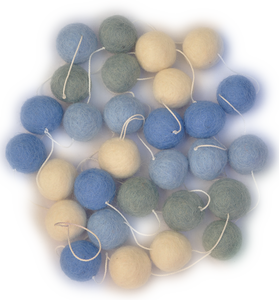 High Quality Wool Felt <b>Ball</b> Garland for Indoor Home, 245cm Wool Felt Mix Color <b>Ball</b> Garland. - Product Image 1