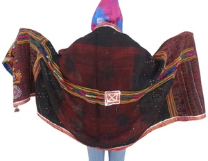 Venta al por mayor raro mano Bordado de lana tribal rabari chal vintage hecho a mano de Bohemia kutchi Manta - Product Image 4