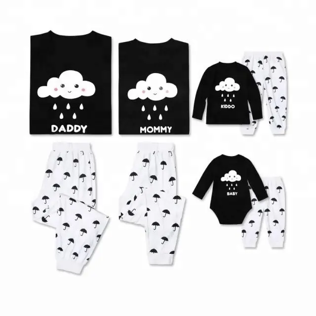 Matching Whole Family christmas pajama sets sleepwear High Quality Four Pieces New Arrival nightdress nightgown nighties